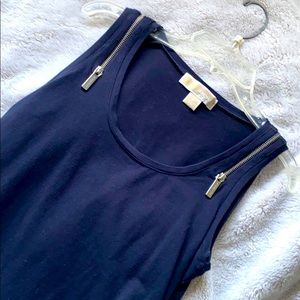 Michael Kors Zipper Embellished Tank